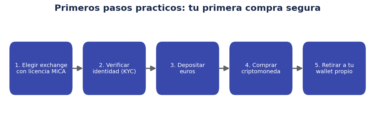 Primeros pasos prácticos: tu primera compra segura