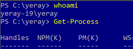 Prompt de PowerShell con la carpeta del alumnado
